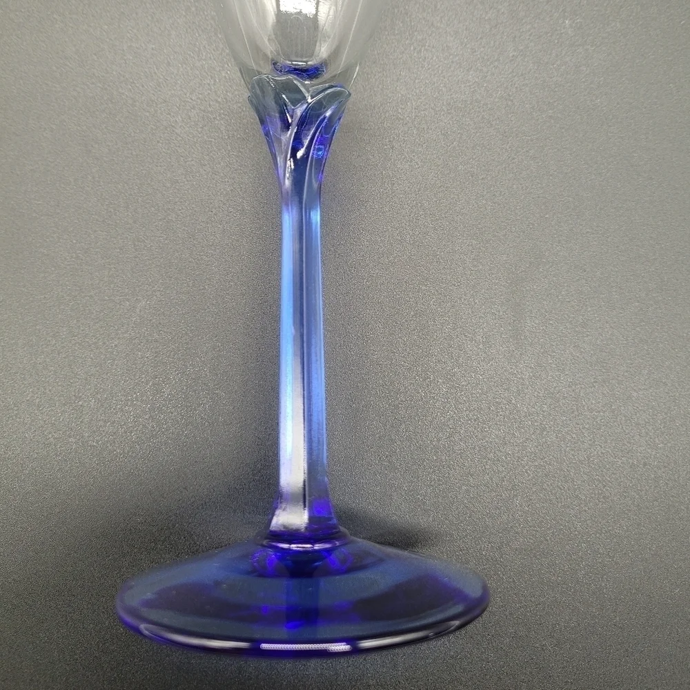 Vintage Blue Libbey Domaine Champagne Glass Flute (Replacement)​​​